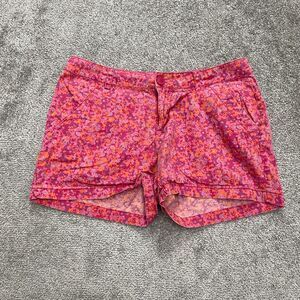 Columbia Kenzie Cove Casual Shorts Womens 8 4L Multicolor Floral Mid Rise Cotton